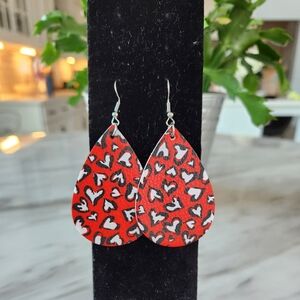 Faux Leather drop earrings